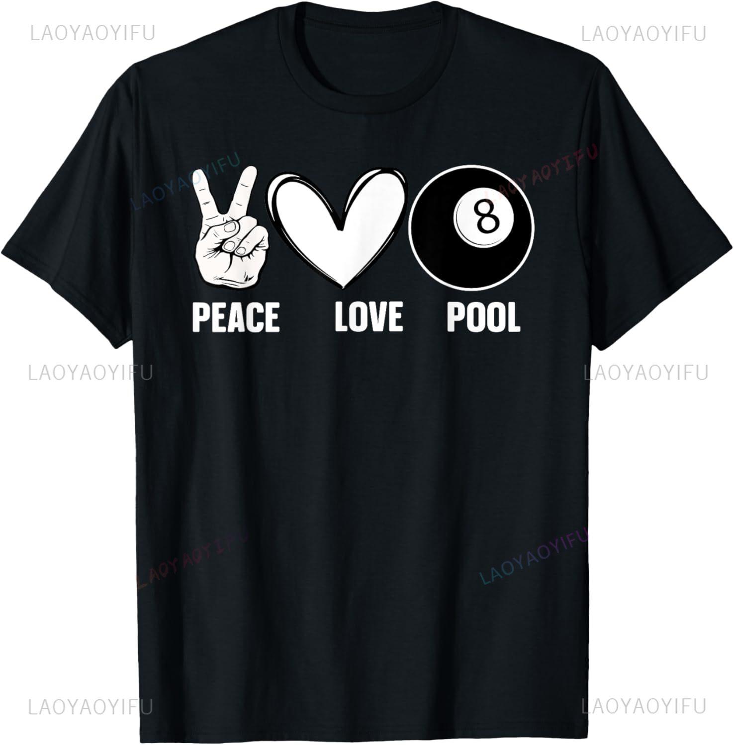 Cool 8 Ball Pool Lover Design for Unisex Women Billiard Player TShirt Print Original Design Gifts T Shirts Funny Shirt Camiseta S