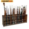 67 Hål Penselställ Träställ för Målarpenslar Skrivbordsorganisatör Väggmonterad Sminkborsthylla För Målartillbehör
