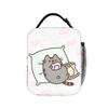Boble Tea Insulated Lunch Bags Thermal Bag Reusable,Lunch Container P-Pusheencats High Capacity Lunch Box Tote Food Handbags