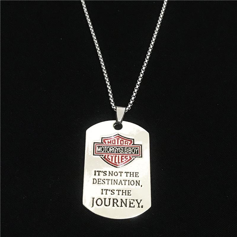 Tide Personalized Corps Pánský a dámský náhrdelník Nerezový řetízek Pár Jumpy Bar Dominantní studentský svetrový řetízek