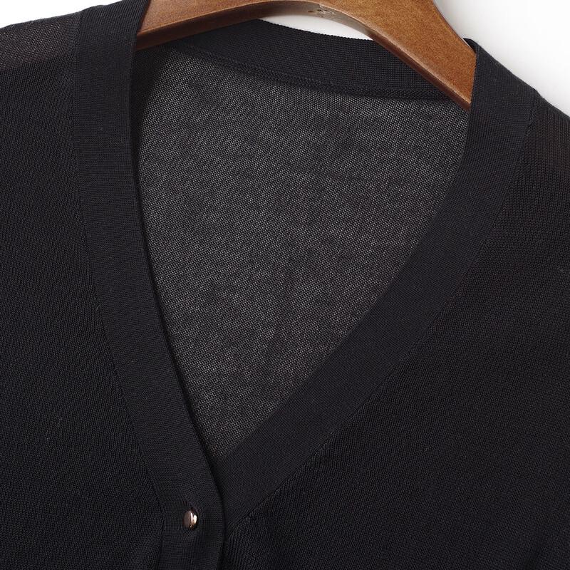 Srcr Women's Silk Blend V-Neck Knit Cardigan