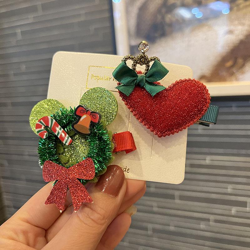 Weihnachts-Minnie-Haarspangen - Niedliche Cartoon-Accessoires für das Weihnachts-Verkleiden von Kindern