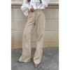 Women Corduroy Fall Winter Loose Wide Leg Pants Casual Style High Waist Slimming Fashion Versatile Lazy Trousers