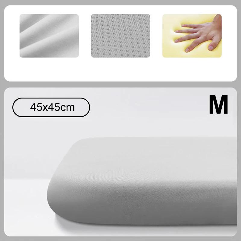 Memory Foam Ice Silk Elastic Fabric Seat Cushion Soft Long Sitting Lumbar Support Pain Relief Office Chair Pad Car Seat Pad