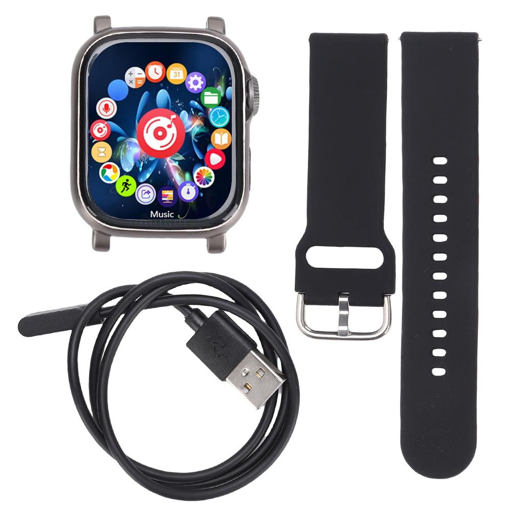 Wearable MP3 Player Bluetooth 5.4 Music Player with Touch Screen and Wrist Band Built in Speaker Voice Recorder Fitness