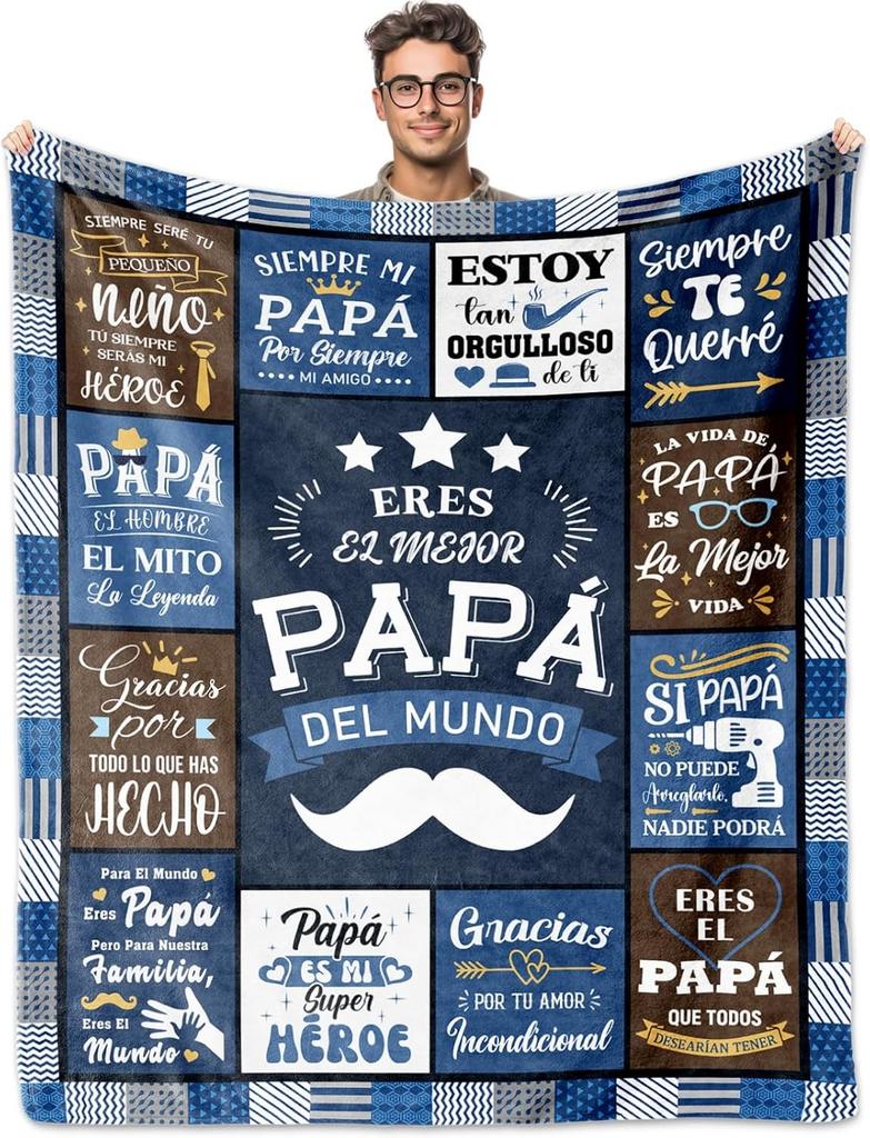 Perfekte Geschenke für Papa Decken für Vatertag Muttertag Jahrestag Geburtstag für Mama Sohn Tochter Opa Oma Tante Überwurf