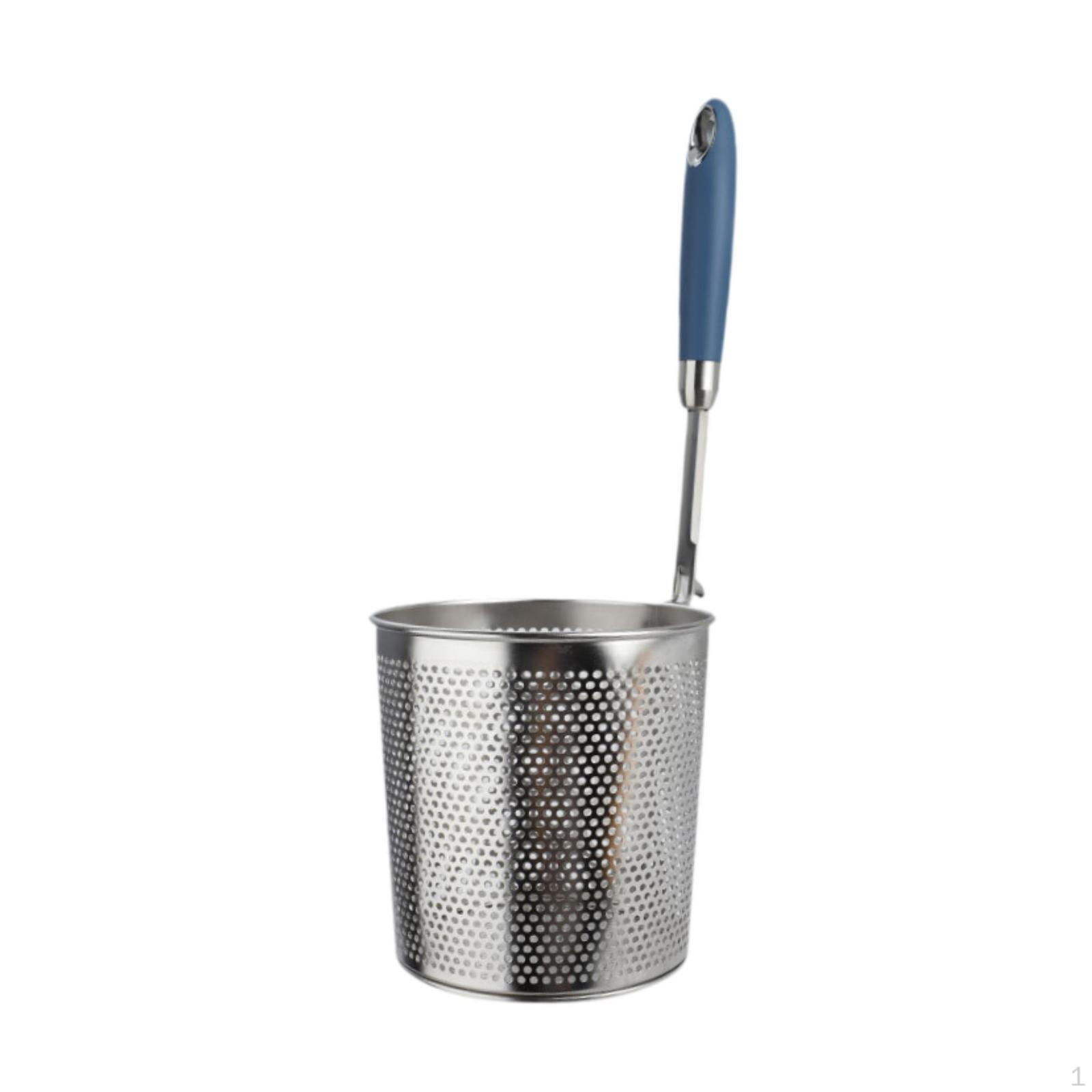 Noodle Basket Strainer Frying Serving Stainless Steel Kitchen Utensil Fine Sieve