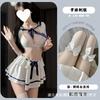 Night Cat Pure Desire Cute Bow Sexy Lingerie Sexy Deep V Uniform Cosplay Sweet Girl Short Skirt No-Take-Off