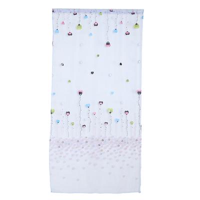 Heart Balloon Tulle Voile Door Window Panel Sheer valance curtains Blue 1x2M