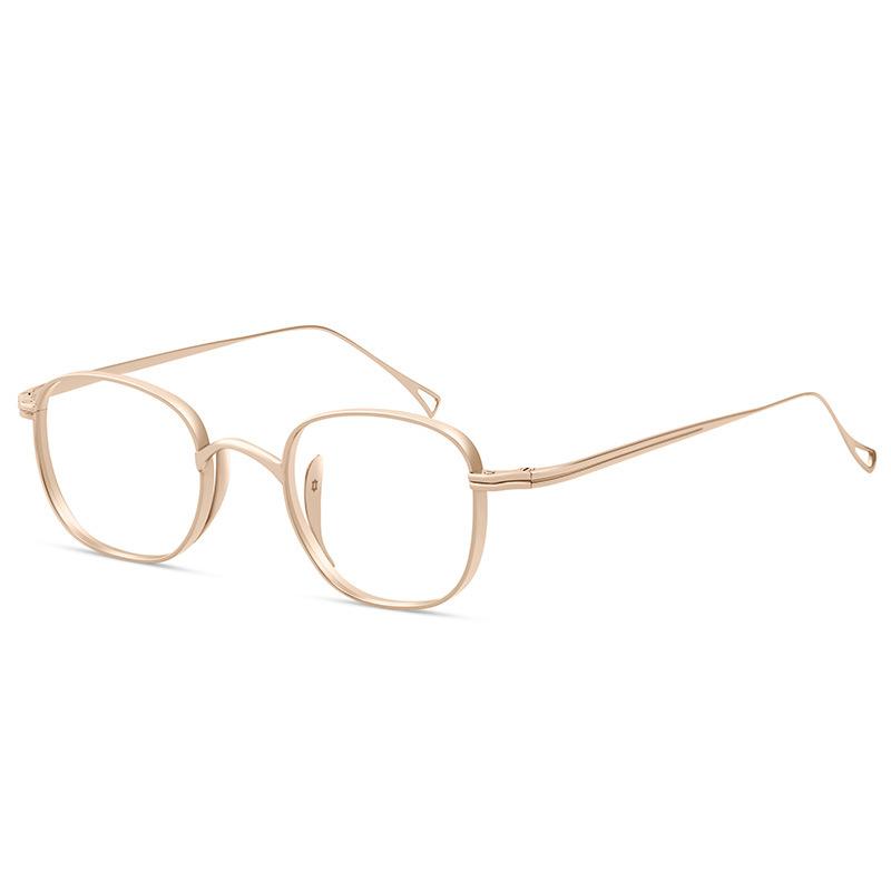 Reines Titan Brillenrahmen Herren Retro Runder Rahmen Kleines Gesicht Kann Mit Hochmyopie Brillenrahmen Ausgestattet Werden Damen