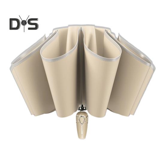 

Автоматический складной зонт с защитой от ультрафиолета, 12 спиц, дорожный зонт, портативный, легкий, ветрозащитный, водонепроницаемый, солнцезащитный зонт от дождя бежевый