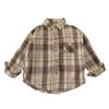 Boys Plaid Shirt Long Sleeve Spring Autumn Casual Top Stylish Kids Button Down Clothes