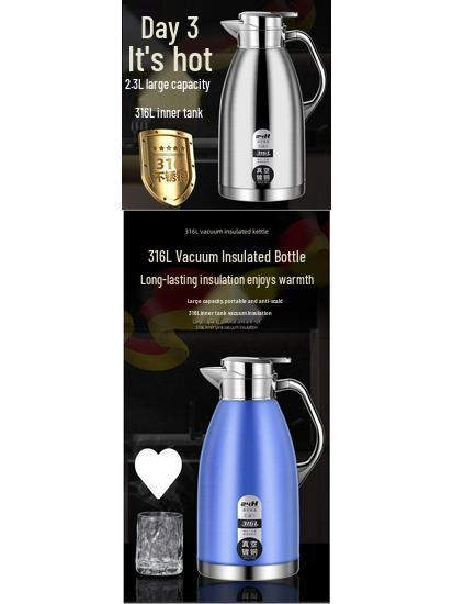316 Stainless Steel Insulated Kettle for Home and Commercial Use