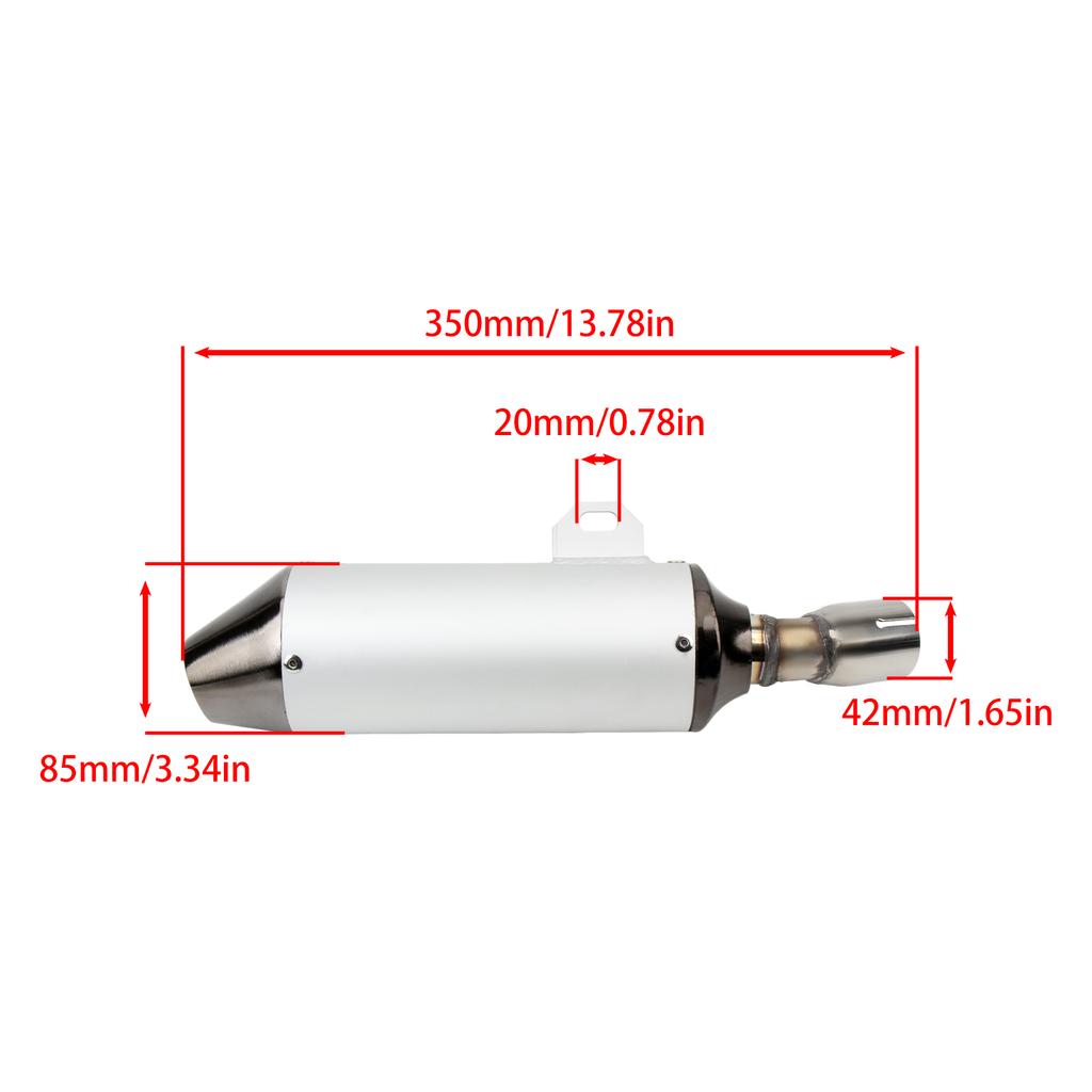 For KAYO Exhaust Muffler Pipe Modified for BSE Apollo ATV HONDA 110cc 125cc 2T 4T DirtBike Enduro Off-Road Racing Accessories
