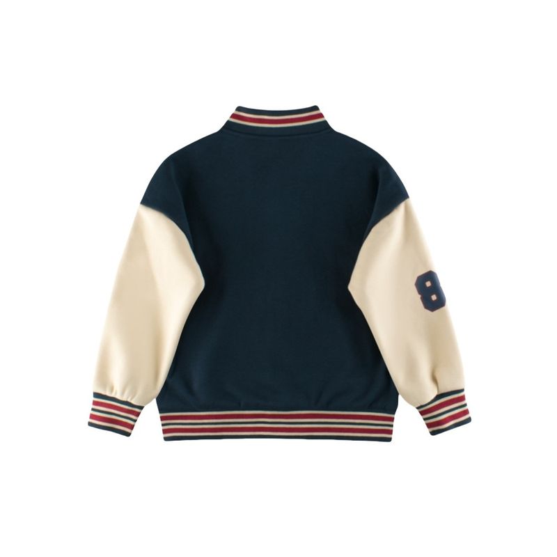 Autumn and Winter Children's Fleece-Lined Sweater Boys' Baseball Jacket Outwear Girl Bear Long Sleeves Children's Fleece Clothes