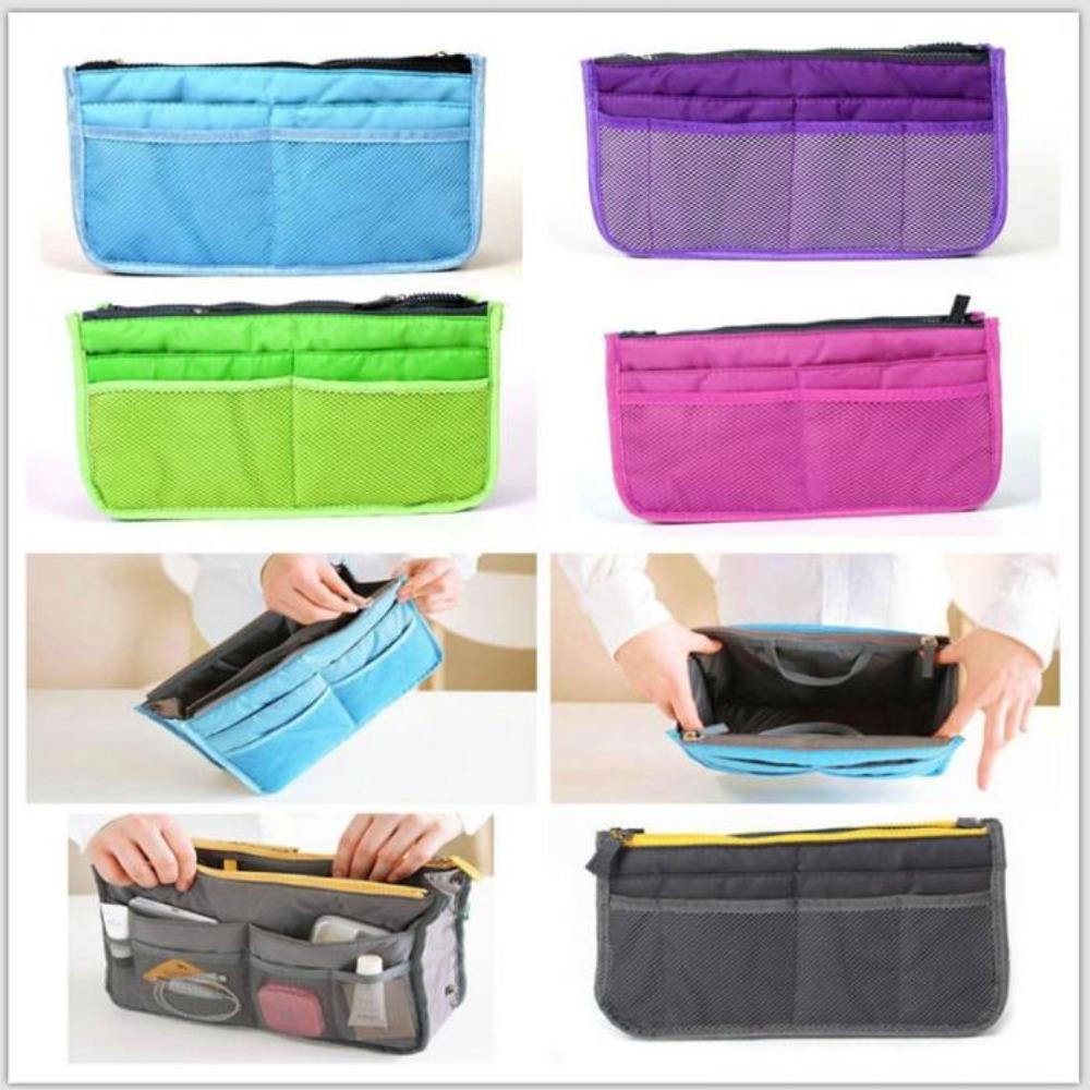 Newly Insert Liner Women's Bag Storage Bag Zip lock Bag Makeup Pouch Travel Cosmetic Handbag