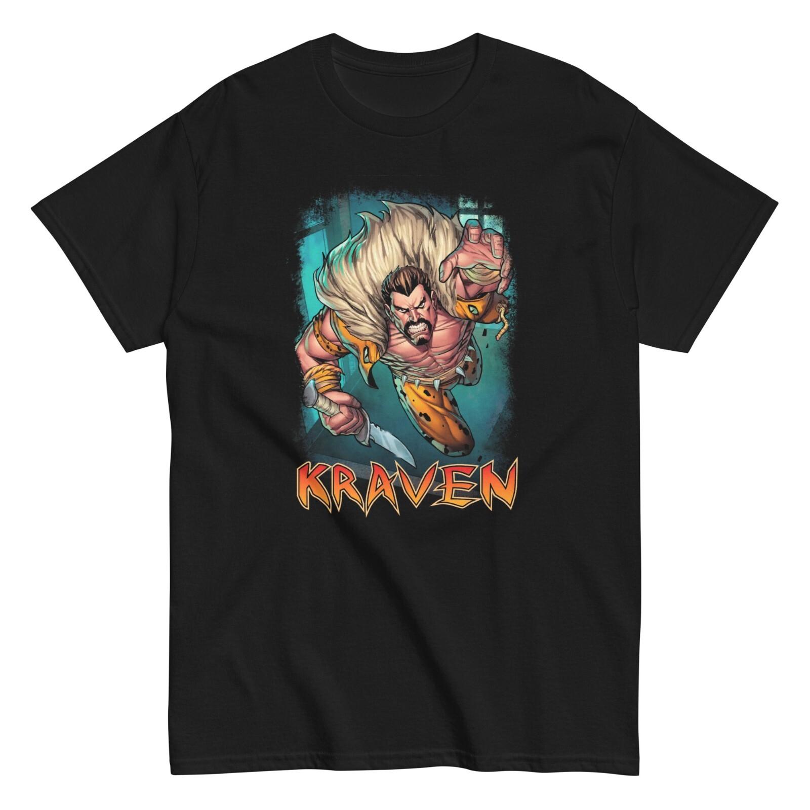 Kraven Animated T Shirt Mens Licensed Marvel Comic Book Adult Tee New Black S