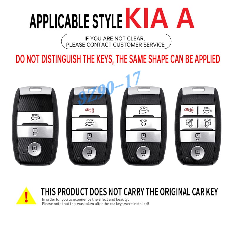 Metal Leather Car Key Fob Case Cover Keychain For Kia Optima Sorento Soul Niro Sedona Sportage Carnival Accessories