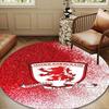 1PC Rug Football Club Emblem Round Mat Home Decor, Chair Rug For livingroom,Bedroom, Doormat Home Decor Birthday Gift Christmas Gifts