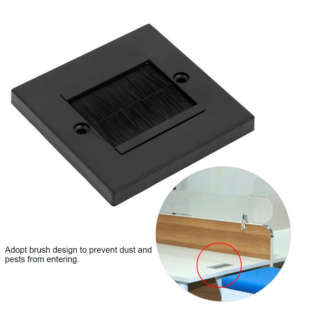 Dust Prevention Brush Cable Wall Plate Port Insert Cover Outlet Mount Panel