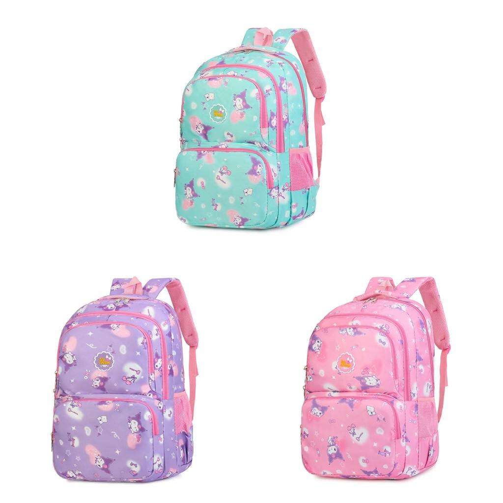 Kuromi Pattern Student Backpack With Breathable Oxford Fabric For Casual School Use