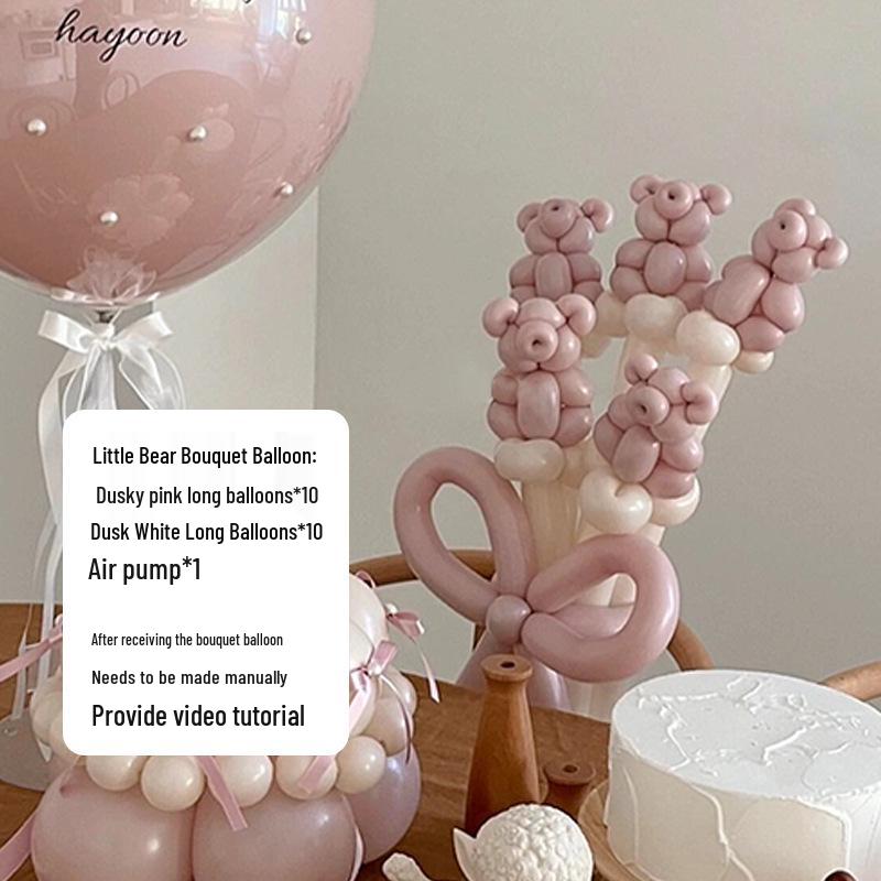 Rosa Perlen-Kuchenballons, Geburtstags- & Hochzeitsdekorationen, Bobo-Ballons für Partys & Anträge