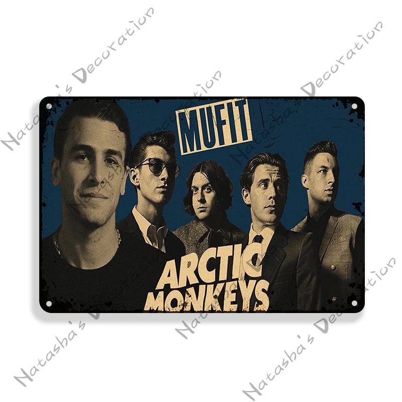 Indie Rock Sign Rock Band Wall Sign Arctic Monkeys Metal Signs Music Metal Sign Rusty Vintage Poster Home Club Pub Bar Decor