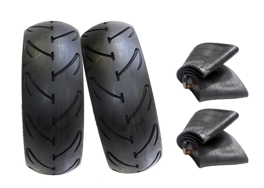Steady Bike Tire 8 Inch Wide X Set Product Tire/B77 (Banana) [120/70-8 2] [Tube + 2] SET-B77-120-120-T