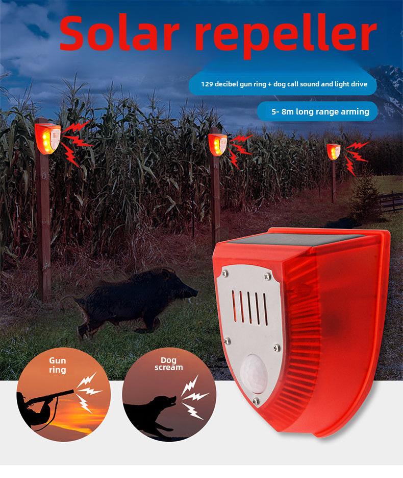 

Солнечный отпугиватель животных, ультразвуковой отпугиватель вредителей, отпугиватель для сада, фермы, сада, птиц, диких животных, белок, оленей, енотов N911M sensing dog barking gun