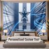 Custom Name Text Tapestry Dallas Cowboys Personalized Polyester Wall Tapestry For Bedroom And Room