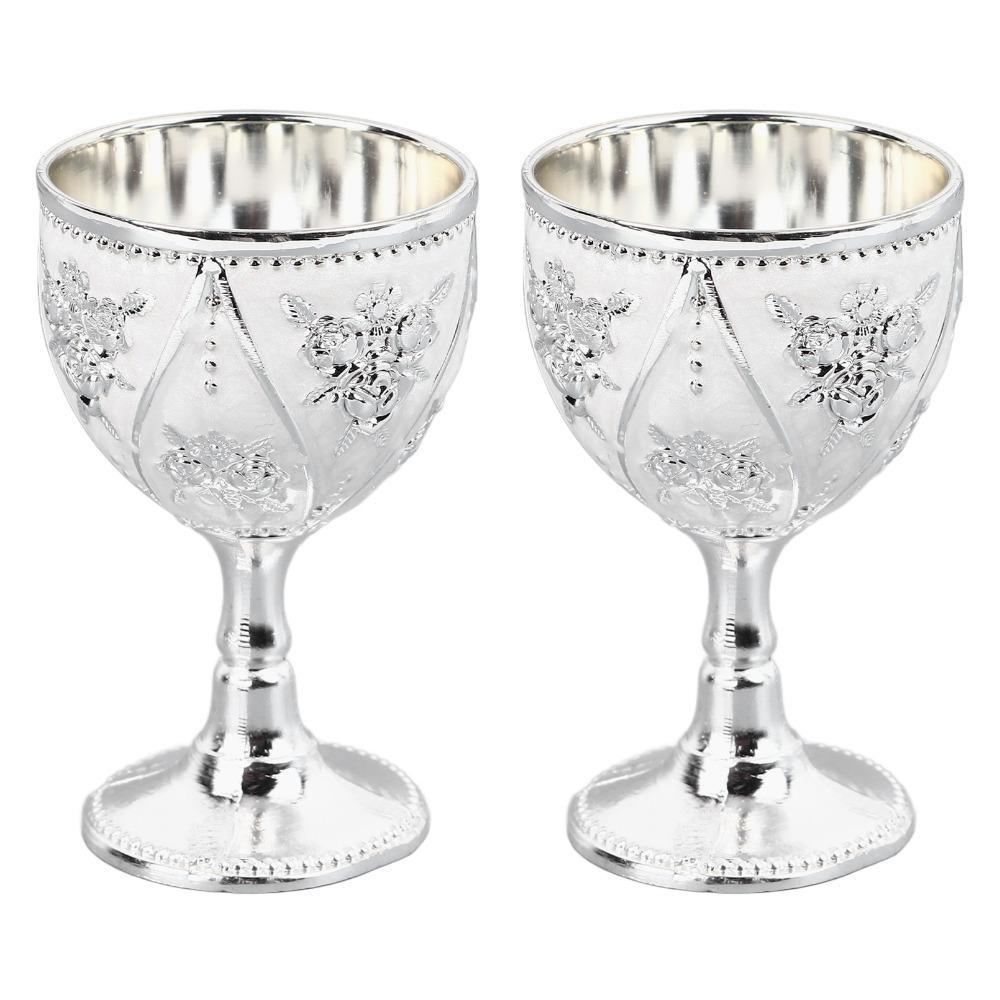Embossed Wine Glass Zinc Alloy Chalice Goblet Drinking Cup  For Renaissance Gifts