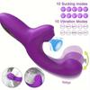 1pc Powerful Dildo Vibrator G-Spot Vibrator with 10 Sucking and Vibrating Patterns Female Clitoral Sucker Vacuum Clitoral Stimulator