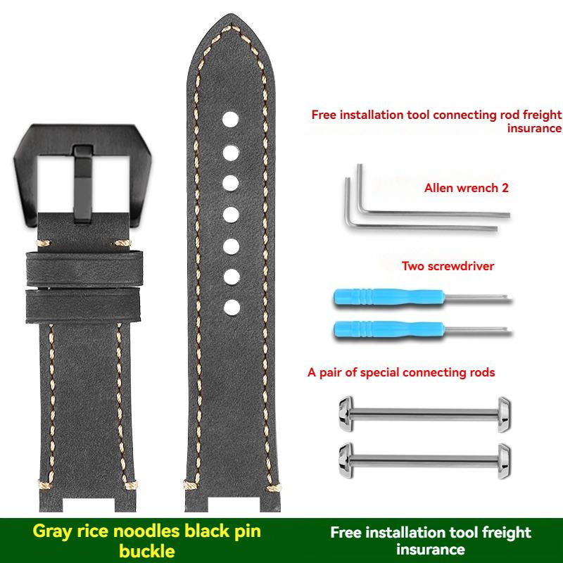 For Crazy Horse Leather Strap CASIO Casio Mountaineering Watch 5470 PRX-8000T/PRX-8001YT Modified Retro Leather Watch Strap