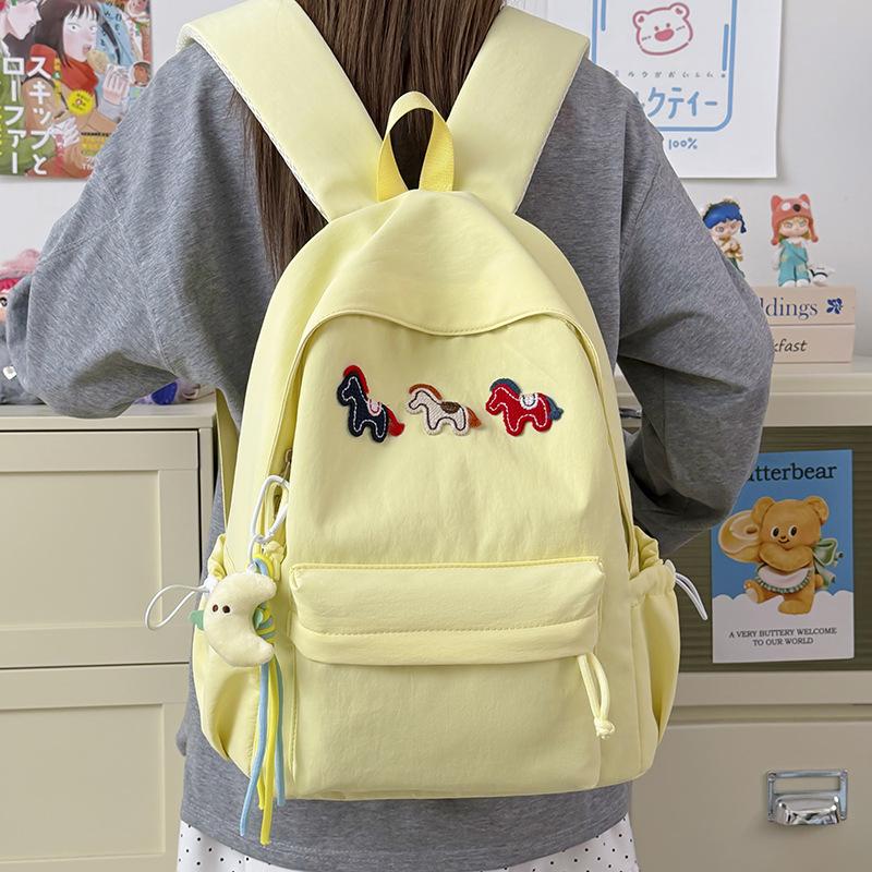 Schoolbag new ins sweet wind cartoon pony backpack versatile girl backpack junior high school student large capacity schoolbag