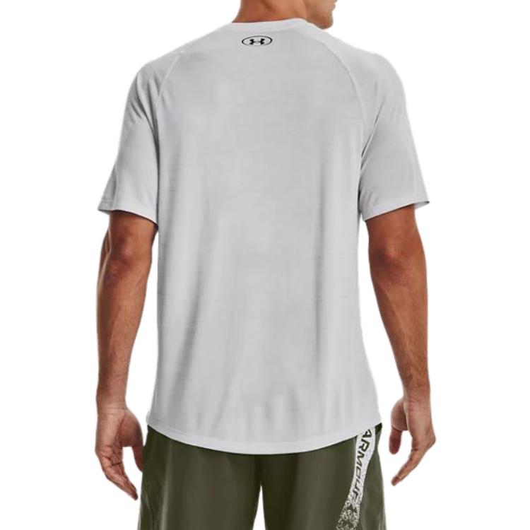 Under Armour Round Neck Sweat-Wicking Quick-Dry Short Sleeve T-Shirt Men Tops Gray 1377843-014