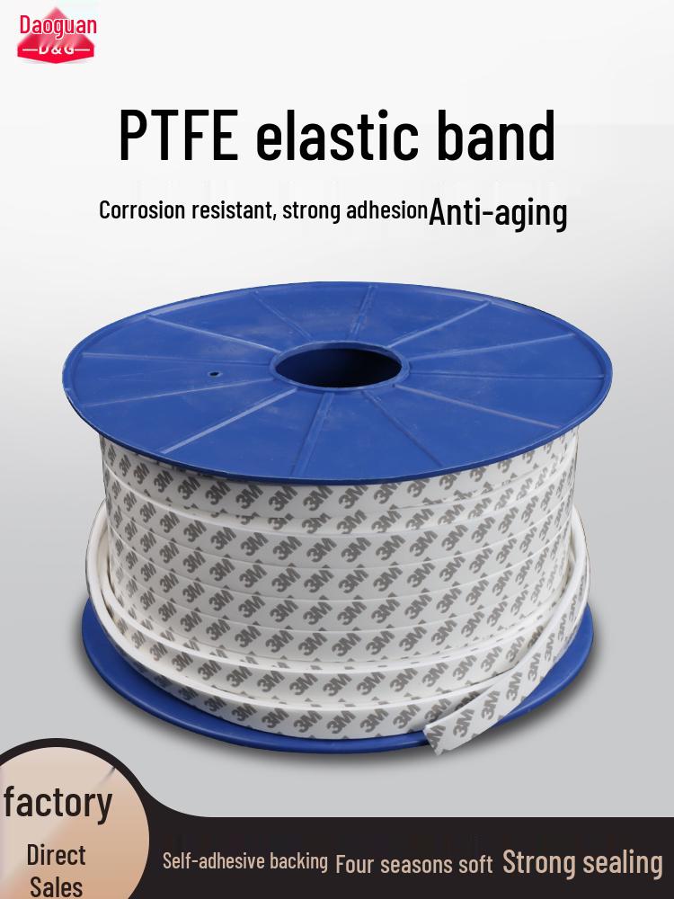 Самоклеящаяся эластичная уплотнительная лента из ПТФЭ Тефлона 10mm width x 4mm thickness, 1m