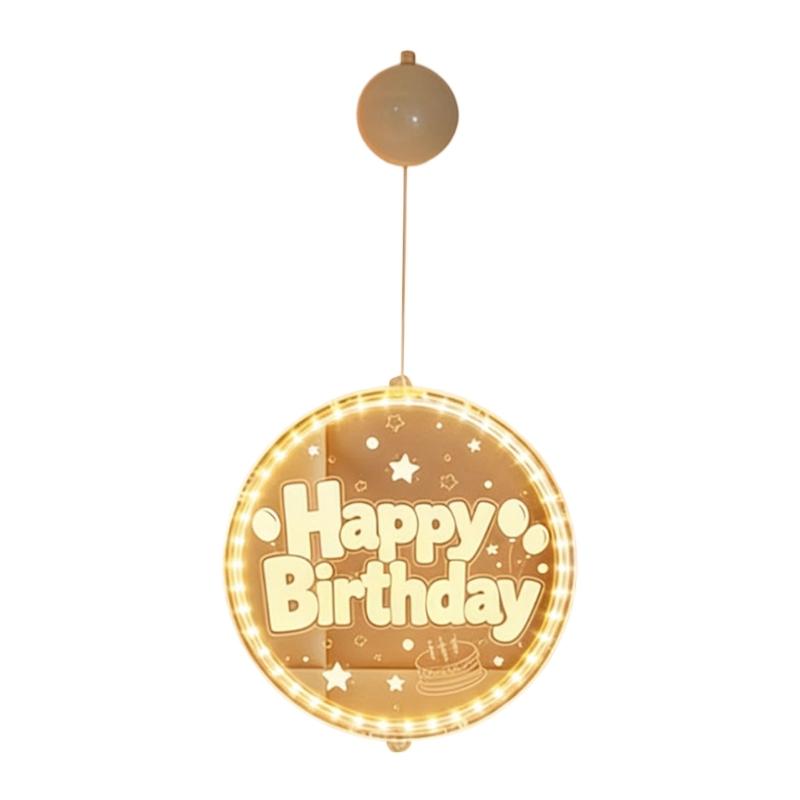 

Illuminated Birthday Acrylic Sign Hanging Ornament Shatterproof Acrylic LED Light For Birthday And Festival Celebration 1