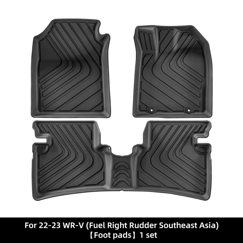 Custom-Fit Floor Mats for 2022-2024 Honda WR-V: Fully Enclosed TPE Mats with Trunk Mats