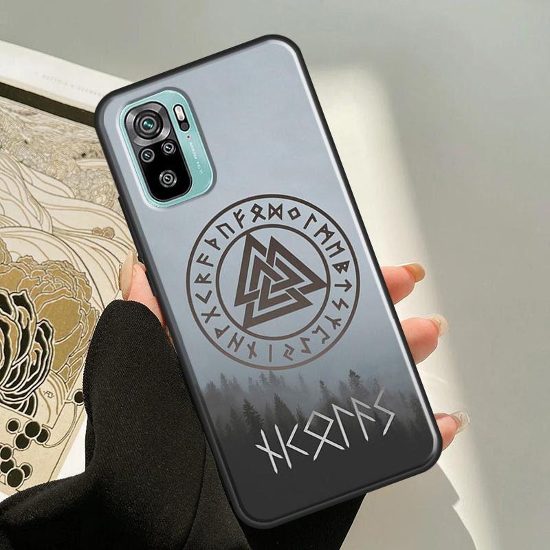 Viking nordic runes vegvisir pagan Fall Für Xiaomi Redmi Hinweis 11 Pro 7 8 9 10 Pro 10S Abdeckung für Redmi 10 9 9A 9C 9T Coque