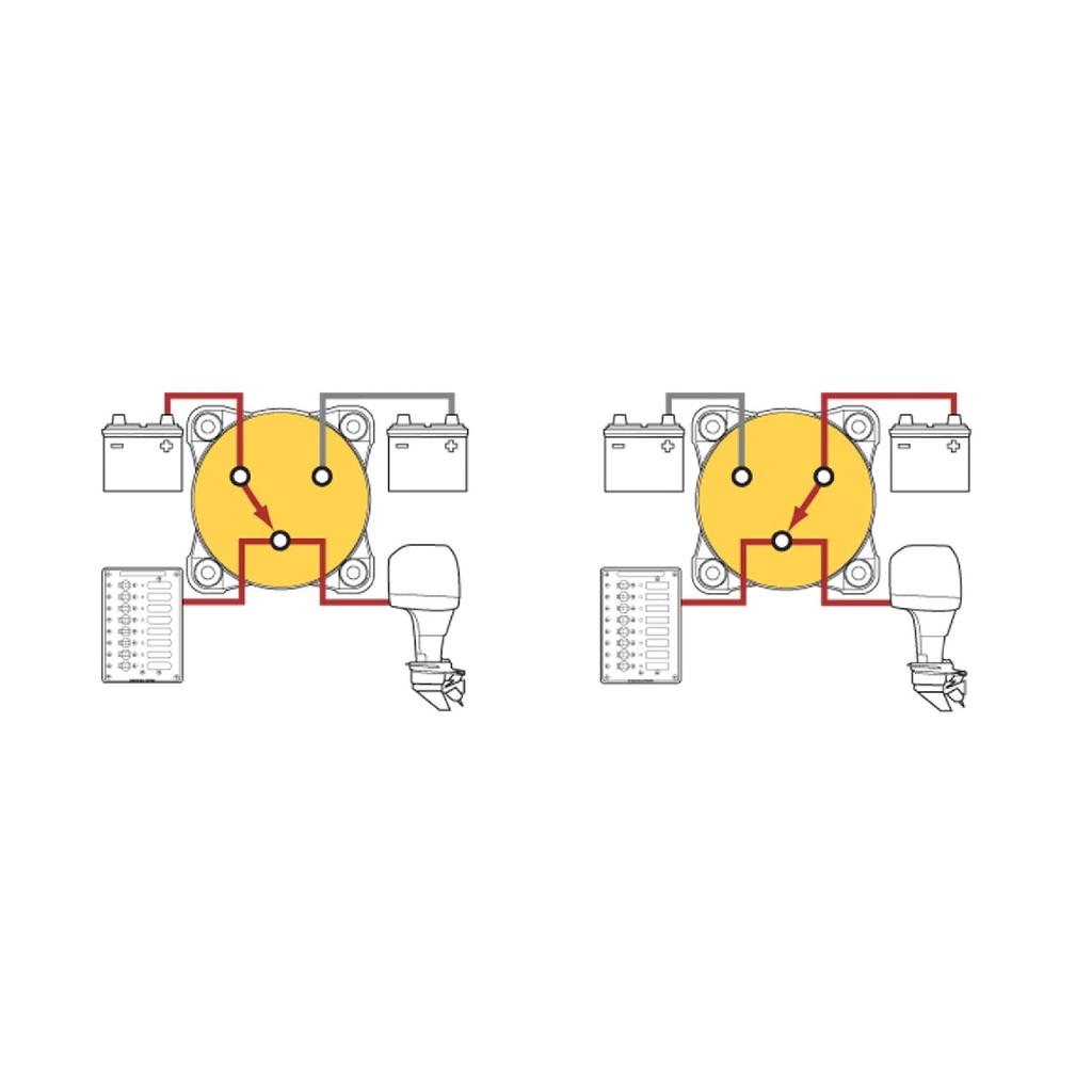 2/3/4 Position M-Series Mini Switch Cut Single Dual On/Off Marine Boat 12-48V 100-300A Battery Switch Isolator Disconnect Rotary