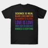 Unisex Fashion TShirt Science Is Real No Human Is Illegal Black Lives Ma Print TShirt Plus Size S-5XL T-Shirt 100%Cotton Tops O Neck Short Sleeve Tees
