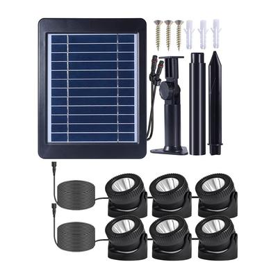 RGB Unterwasser-Solarleuchten IP68 Wasserdichte Tauch-LED-Leuchten Verstellbarer Winkel Landschaftsstrahler für Garten Hof Veranda