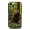 Cartoon Animal Bear Fox Squirrel Luxury Phone Case For iPhone 17 Air 16 Plus 13 15 14 12 11 Pro MAX 7 8 SE Soft TPU Black Cover