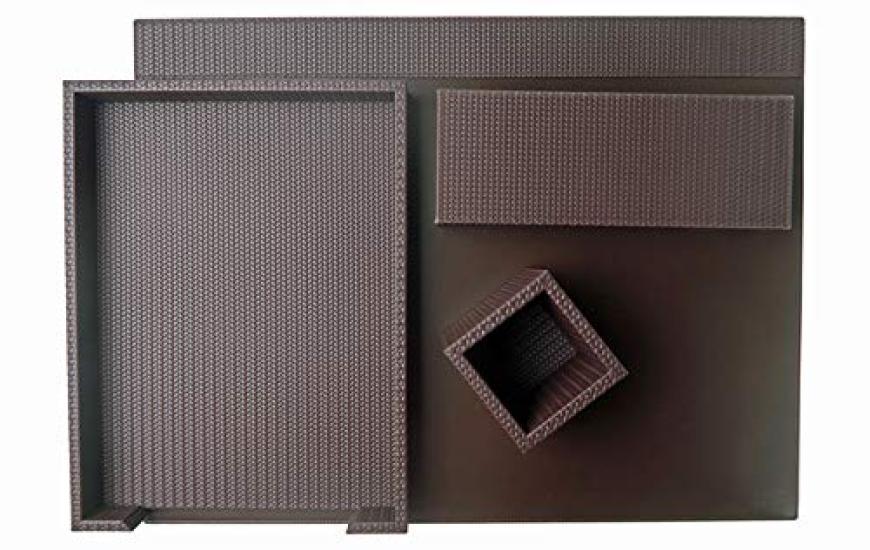 Pinetti Firenze Pen Box In Brown Braided Leather