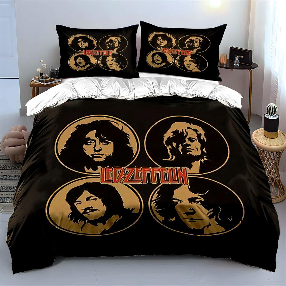 Band Silhouette Design Print Bedding Duvet Cover Set Duvet Cover Pillowcases (1*Duvet Cover 2*Pillowcases, without duvet insert)
