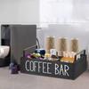 Wooden Coffee Bar Organizer Compact Pod Storage Box Multifunctional for Countertop,