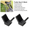 2PCS Rubber Trailer Boat Bow Stop 2 in V Shape Bow Stop Durable Bow Stop Block  Marine Application