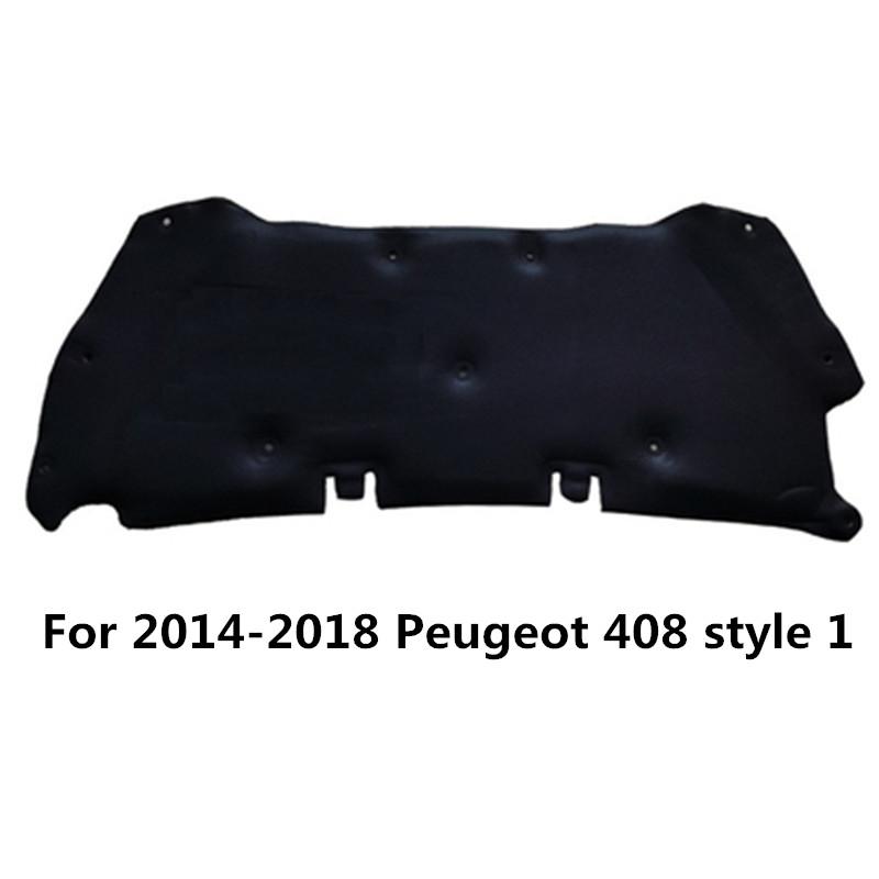 1Lot Fold Package Shipping For 2009-2018 Peugeot 408 Car Hood Engine Heat Sound Insulation Pad Cotton Soundproof Cover Mat