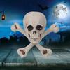 Q1FD Realistic Plastic Skull And Crossbones Skeleton Halloween Decoration For Indoors Outdoor Horror Party Home Decors