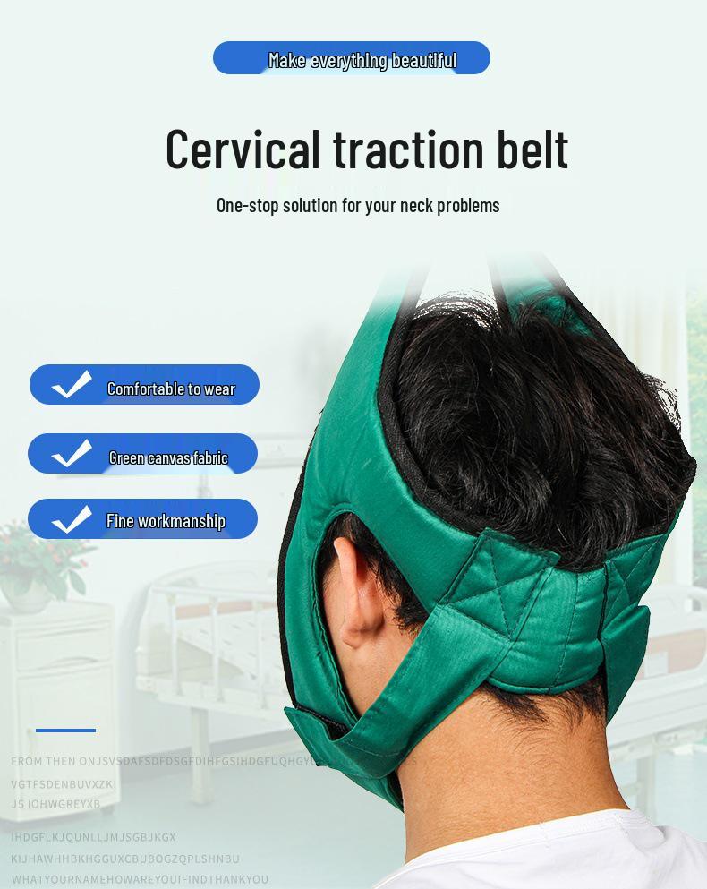 Cervical Traction Belt - Comfortable Neck Stretch Fixation Strap for Home Use